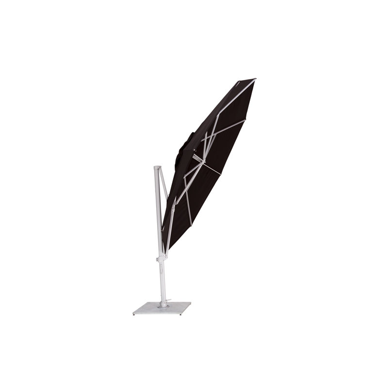 Pavone 11.5' Round Cantilever Umbrella (Handwheel), Double Stack Plate - Medium, Cacti