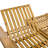 Outdoor Acacia Wood Double Chaise Lounge With 4-Position Backrest