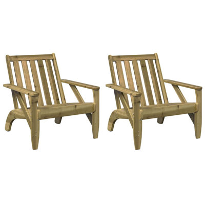 Garden Adirondack Chairs 2 Pcs 75X77x77 Cm