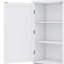 Armoire de rangement autoportante avec deux tiroirs de différentes tailles et tablette peinte-1262907598