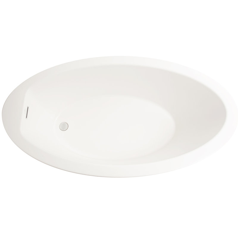 Aubry 60'' L Soaking Bathtub, Polished Chrome