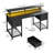 47"W Computer Desk With Charging Station & Led Lights,Office Desk With 4 Fabric Drawers & 2 Storage Shelves-1768342624