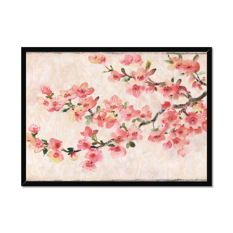 Cherry Blossom Composition I by Timothy O' Toole - Painting, Black Framed Paper Print, 34cm H x 50cm W