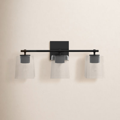 Kayda 3 Light Ribbed Dimmable Vanity Light