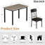 Ensemble de salle à manger compact 3 pièces en MDF et acier de conception moderne pour les cuisines, les appartements et les petits espaces