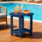 Harada 18 Inch Round Outdoor Side Table Adirondack Plastic/Resin Patio Side Table Weather Resistant End Table with Storage Shelf-65078026