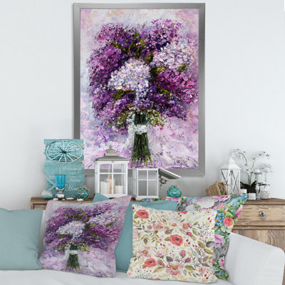 Mauve jacinthe - peinture sur toile encadrée