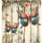 20" Garden Vibe Metal and Glass Floral Butterfly Wall Décor with Painted Wing Accents-Sunrise-128848069-128848068