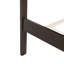 Grand lit de style traditionnel avec tête de lit, pied de lit et cadre en bois de pin renforcé de couleur brun riche-1971153009