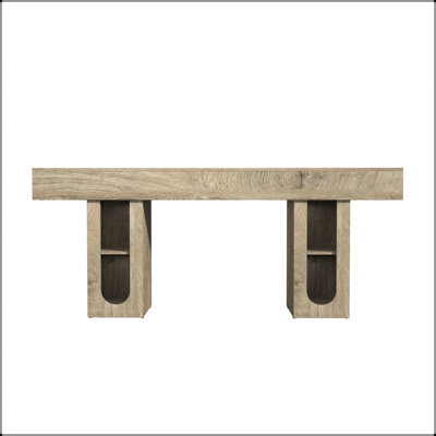 Console Table with Outlet & Adjustable Shelves
