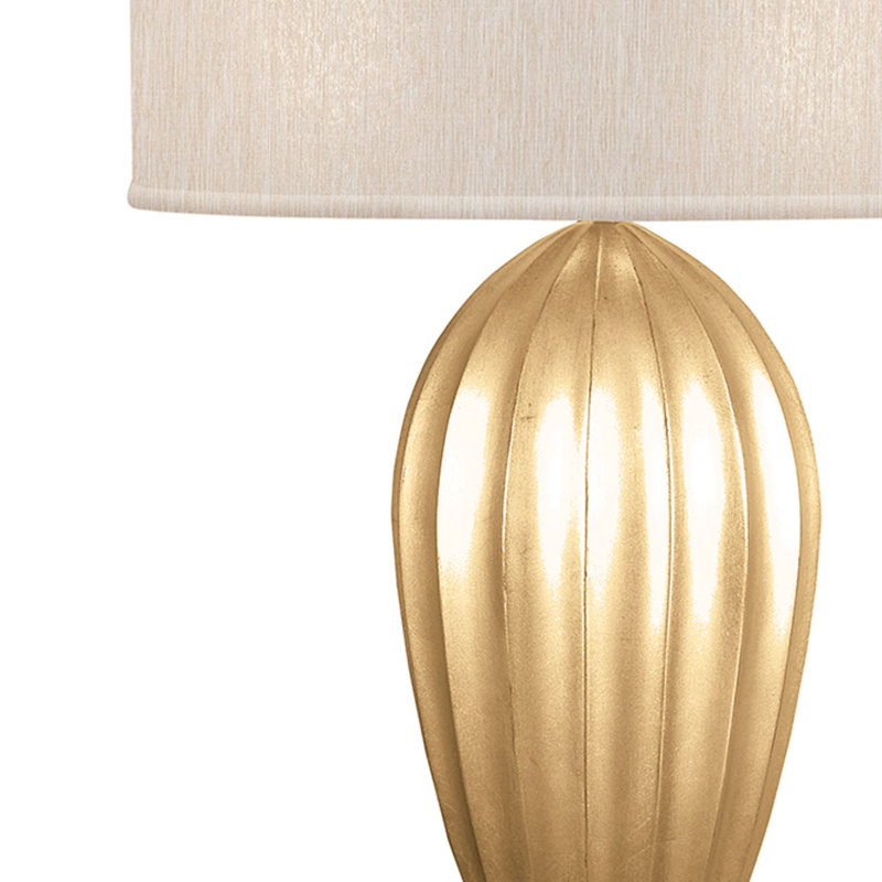 Allegretto Metal Table Lamp, Gold , Beige