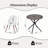 Maycel 3-Pieces 31.5" Round Dining Table Set with 2 Upholstered Chairs for Small Space Dining Room-627838106-627838105