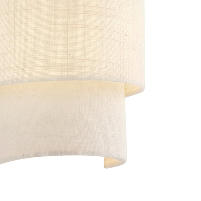 Textile - Applique murale ADA - Abat-jour en tissu de lin, Crème,  H 13 po x l 6,25 po
