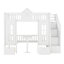 Lit superposé simple au dessus d'un lit simple avec table à langer, lit superposé se transformant en lit supérieur et bureau en duvet - Blanc-1448316423