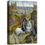 Illustration d'un chevalier médiéval illuminé, œuvre d'art historique, impression sur toile encadrée-251971347-251971352
