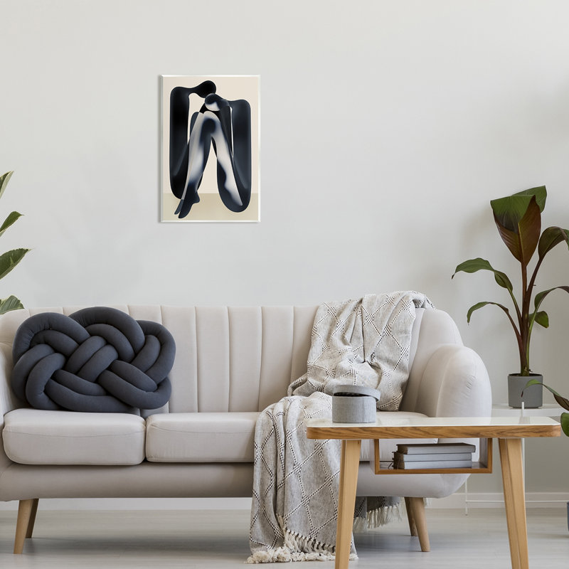 «Ba-286-Wood Modern Woods Sitting On Canvas» par Lil 'Rue, reproduction, H 19 po x l 13 po x P 0,5 po