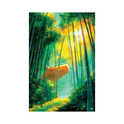 Capybara dans la forêt de bambous - reproduction d'art mural - toile tendue
