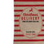 19" Beige and Red Striped "Christmas Delivery" Stocking With Loop