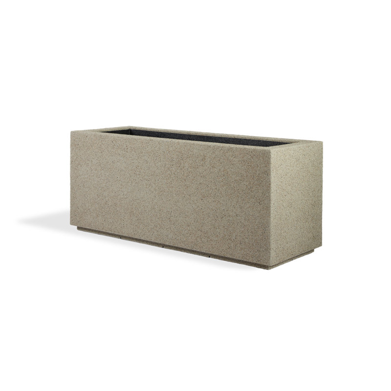 Boîte à fleurs Gita, Granit de grès, H 19 po x l 46 po x P 17 po
