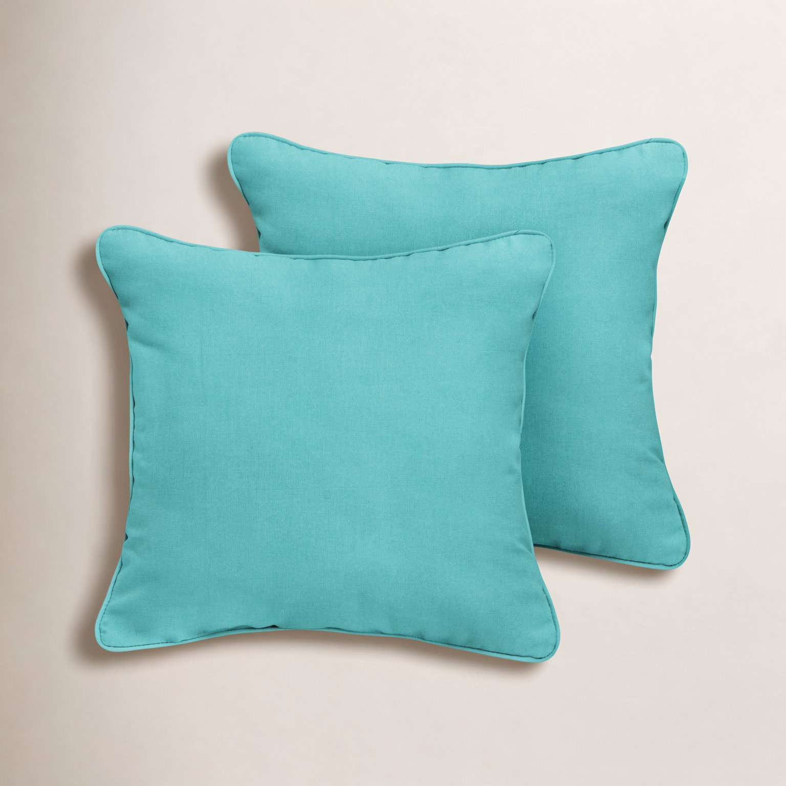 Erika Throw Pillow, 20"H x 20"W, Canvas Aruba