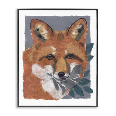 Fox with Opaque Leaves Giclee Art by Nancy Overton