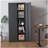72"H Metal Garage Storage Cabinet, Black Tool Steel Locking Cabinet with Doors and 4 Shelves, Tall Cabinets for Garage Storage Systems Lockable File Cabinet for Home Office, Classroom/Pantry