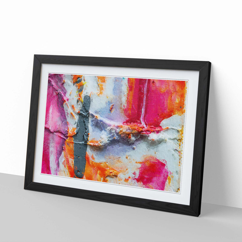 Abstract Vol.469 by S.Johnson - Framed Print, 24cm H x 33cm W x 2cm D, Black Framed