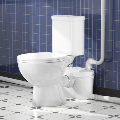 Toilette macérante 750W avec 4 entrées et deux pièces pour le sous-sol