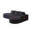 Canapé incurvé moderne, ensemble de canapé modulaire rembourré en chenille, ensemble de canapé modulaire en L 108,5 po avec 3 coussins, canapé-lit combiné gratuit pour le salon, la chambre à coucher-286207080