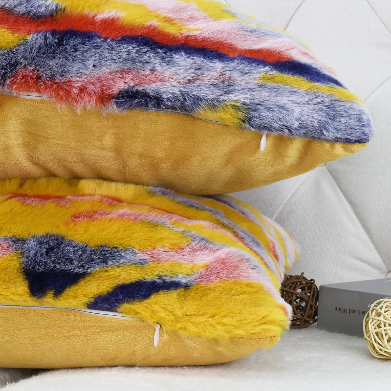 Housse de coussin lombaire Multi Jacquard, Orange