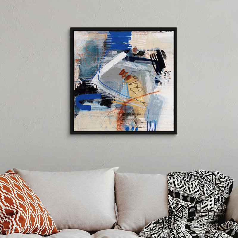 «Always Love III» par B. Robert - reproduction d'art, Toile avec cadre noir, H 32 po x l 32 po x P 1,75 po