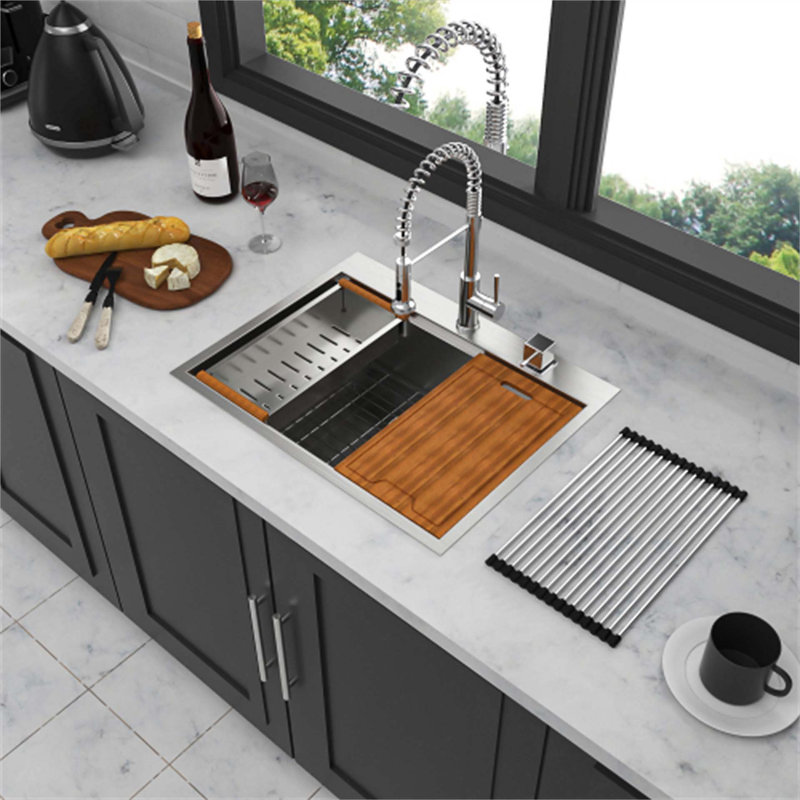 Évier de cuisine encastré L 28 po x l 22 po
