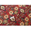 Tapis rouge semi-antique à motif floral authentique 4 pi 6 po x 6 pi 7 po