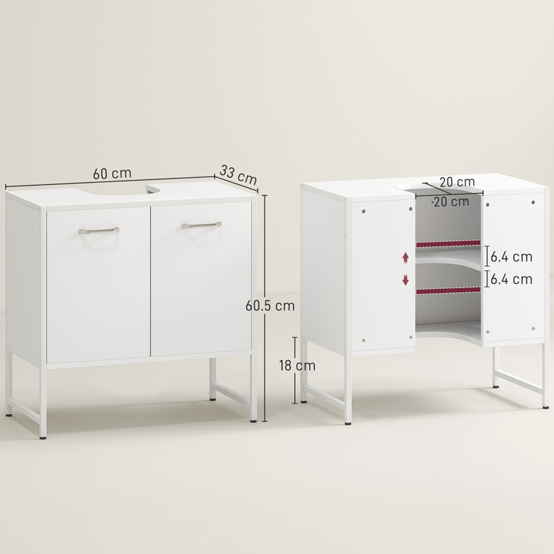 Under Sink Cabinet, White