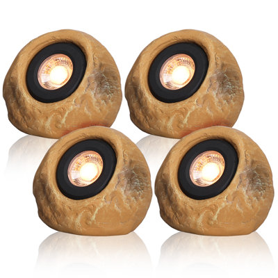 5CCT LED Round Stone Lights, 5W Low Voltage Outdoor Landscape Spotlights