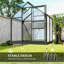 Serre grise au design fonctionnel pour l'extérieur, feuilles d'aluminium et de polycarbonate de 29,4 po x 20,5 po x 31,2 po-132850973-132850974