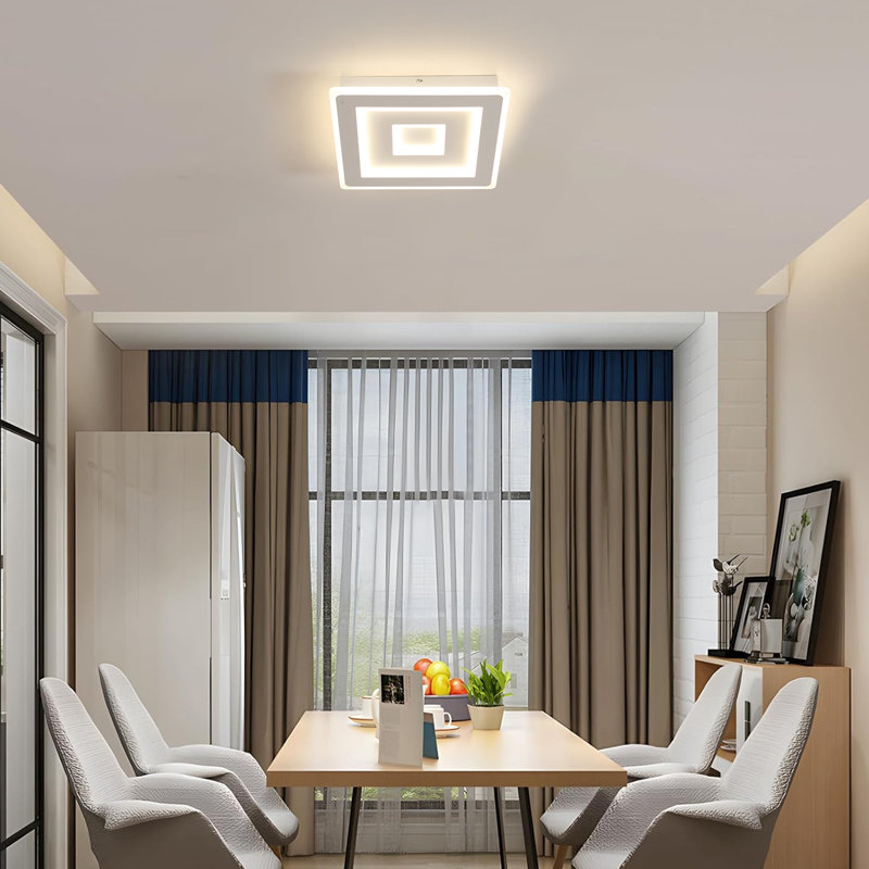 28Cm White Square Ultra Slim Acrylic LED Ceiling Light