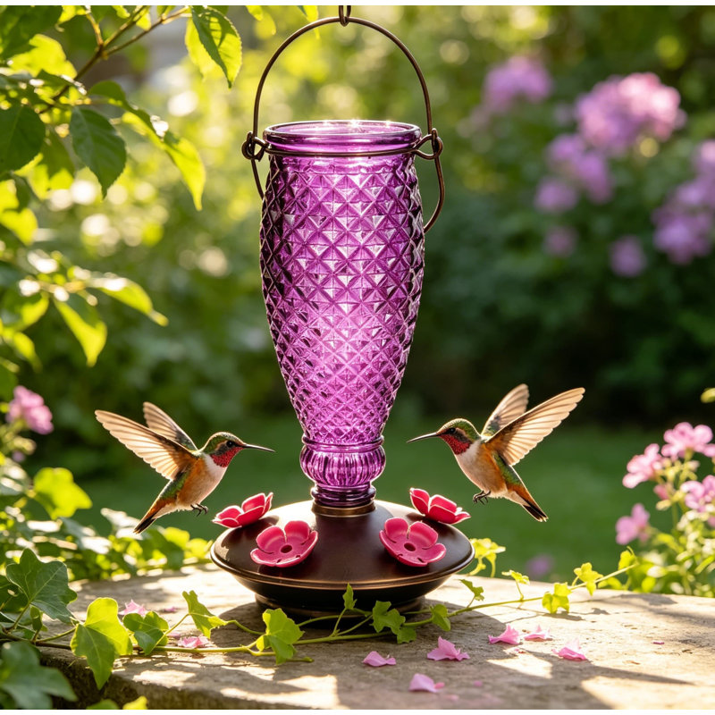 Mangeoire pour colibris en verre Diamond