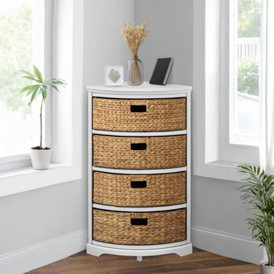 Solid Wood 4 Drawer Storage Drawers