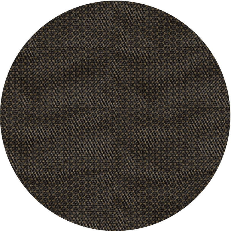 Tapis décoratif géométrique noir rezendes, Rond 8 pi