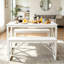 Ensemble de table de salle à manger 3 pièces 43,3 pouces avec bancs Aithan, ensemble de table de cuisine rustique pour petits espaces, ensemble de salle à manger de style campagne moderne avec banc pour cuisine et salle à manger-1421384762-1521339498