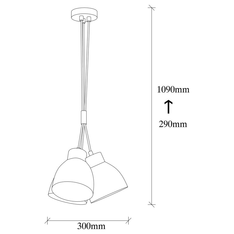 Luminaire suspendu en forme de dôme à 3 lumières Express