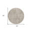 Tapis rond 8 po taupe
