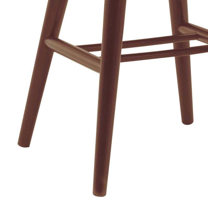 Chaise d'appoint en bois massif Alvie, Noyer