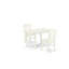 L'ensemble de mobilier de salle à manger 3 pièces comprend une table rectangulaire en bois avec rallonge papillon et 2 chaises de cuisine, lin blanc-18323689-99527777-99527776