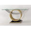 62 in. Glass Console Table