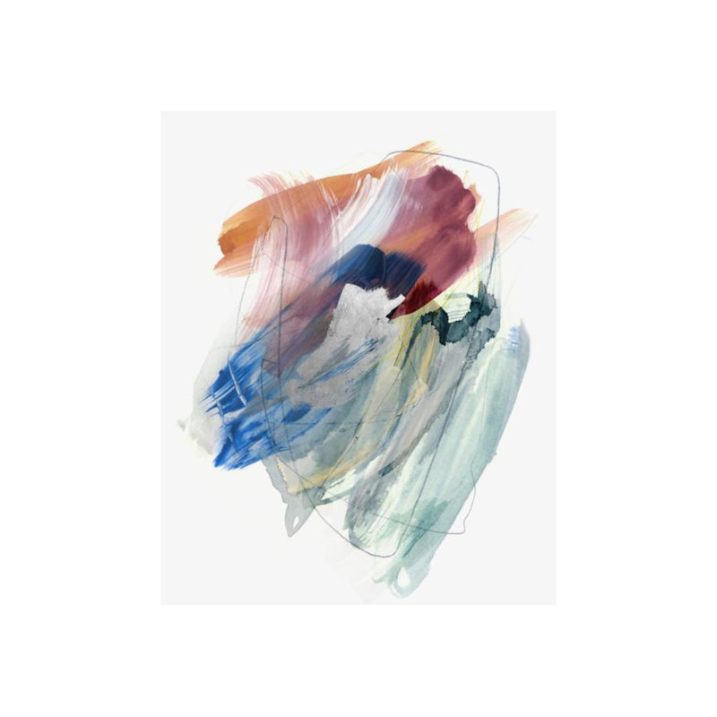 «Hoping IV» par Emma McCartney - peinture sur toile tendue, Argent doré, H 30 po x l 24 po x P 1,5 po