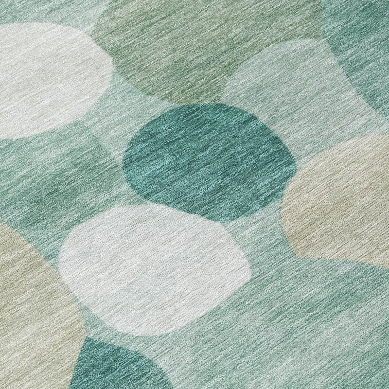 Machine Washable Indoor/Outdoor Jozwiak ACN2375 Geometric Rug, Rectangle 10' x 14'