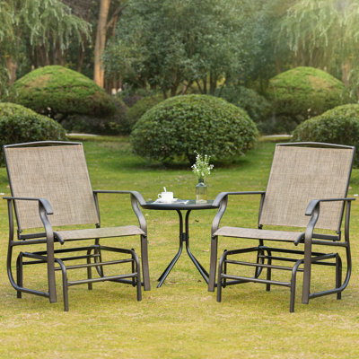 Chaise berçante d'extérieur en métal