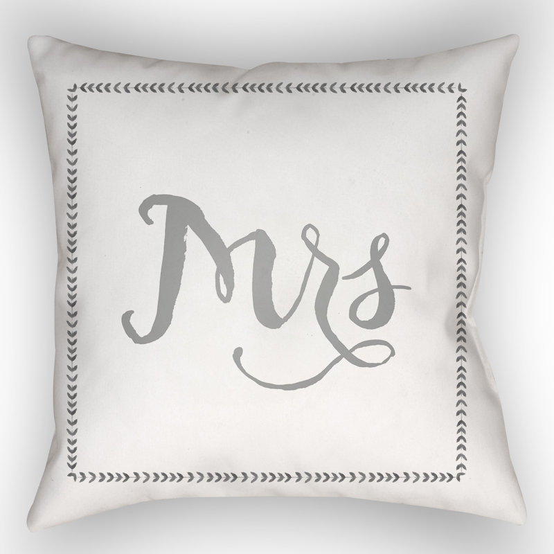  Indoor/Outdoor Throw Pillow, 18" H x 18" W x 4" D, Gray